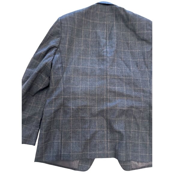 LAUREN RALPH LAUREN Mens Gray Tan Wool Plaid Blazer Size 44R - Picture 7 of 7
